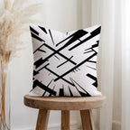 Black And White Spun Polyester Square Pillow 2# — Elena Rise Design