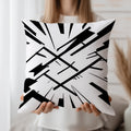 Black And White Spun Polyester Square Pillow 2# — Elena Rise Design