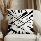 Black And White Spun Polyester Square Pillow 2# — Elena Rise Design