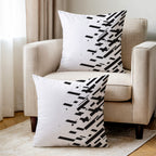 Black And White Spun Polyester Square Pillow 3# — Elena Rise Design