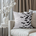 Black And White Spun Polyester Square Pillow 3# — Elena Rise Design