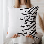 Black And White Spun Polyester Square Pillow 3# — Elena Rise Design