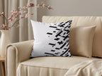 Black And White Spun Polyester Square Pillow 3# — Elena Rise Design