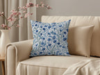Blue Flower Spun Polyester Square Pillow 1# — Elena Rise Design