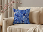 Blue Flower Spun Polyester Square Pillow 3# — Elena Rise Design
