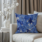 Blue Flower Spun Polyester Square Pillow 3# — Elena Rise Design
