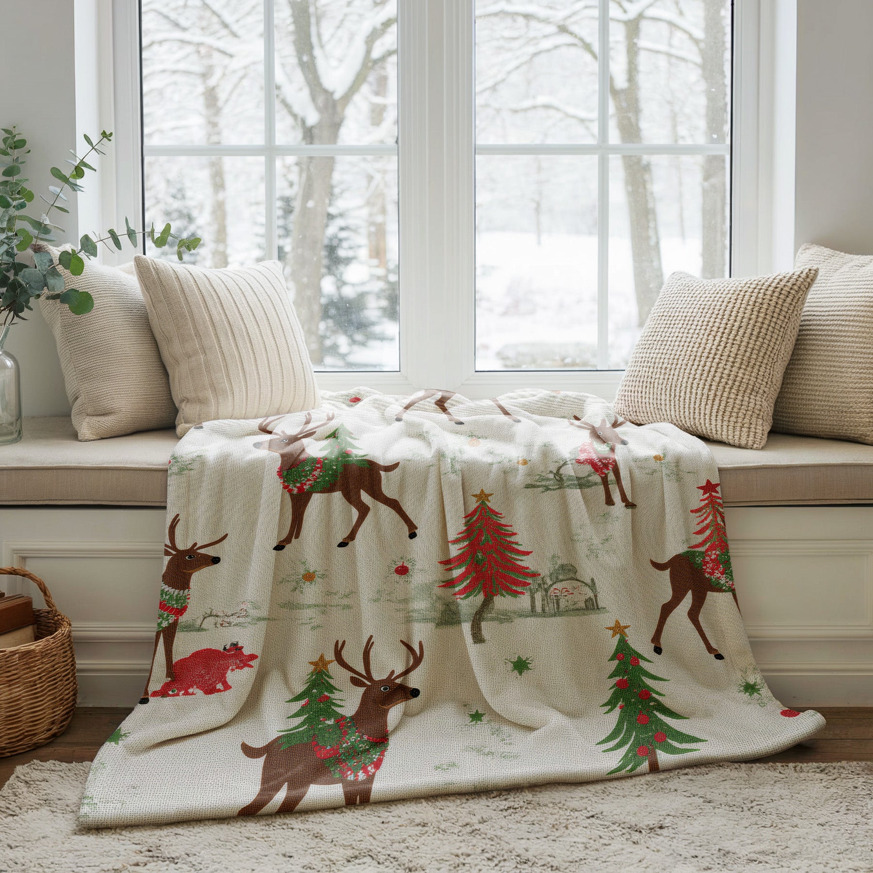 Christmas Velveteen Microfiber Blanket Soft Throw - 1# - Elena Rise Design